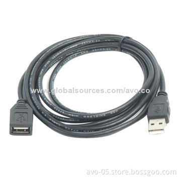USB Male to USB Female Cable, Full Wrapped, 2.0 Version